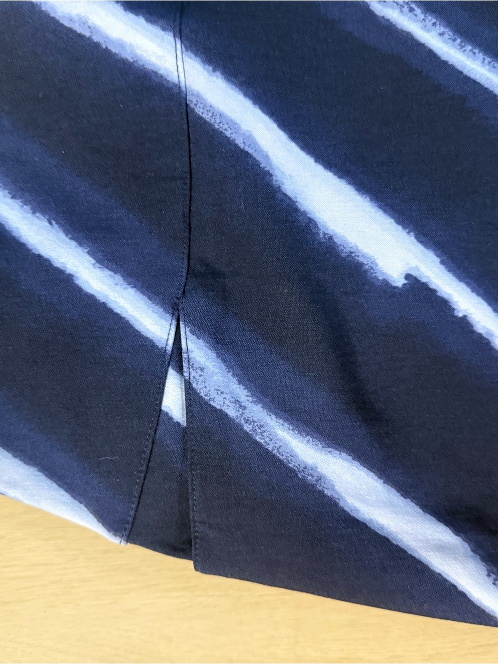 Lily Hagen Women’s Navy and White Diagonal Stripe Skirt - Picture 2 of 4